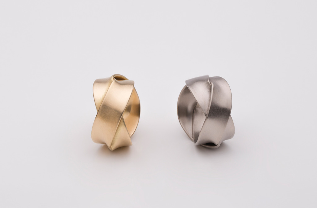 Rings from the <em>Fold</em> Collection. 750 gold. MJC Winner 2012