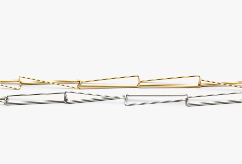 Necklaces <em>sk-v</em>. Gold 750, stainless steel