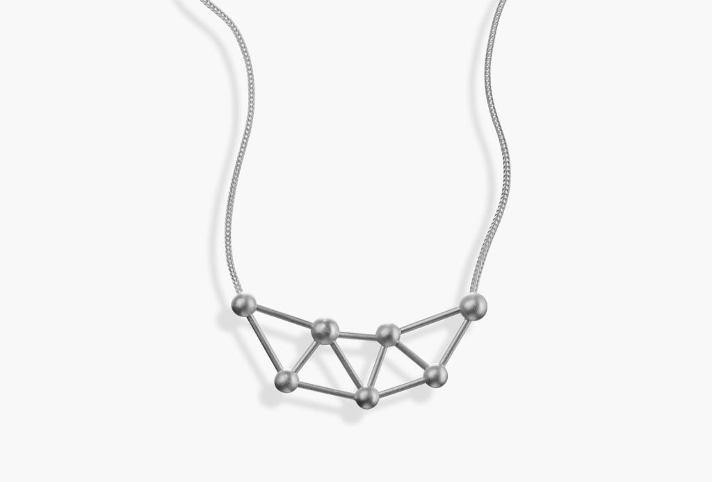 <em>caleido</em> necklace. Silver.