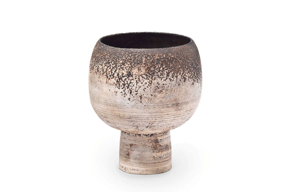 Goblet vase. Glazed stoneware