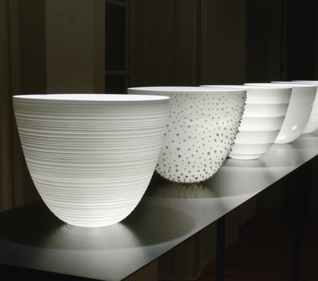 Bowls, porcelain, D 32 cm, H 32 cm.