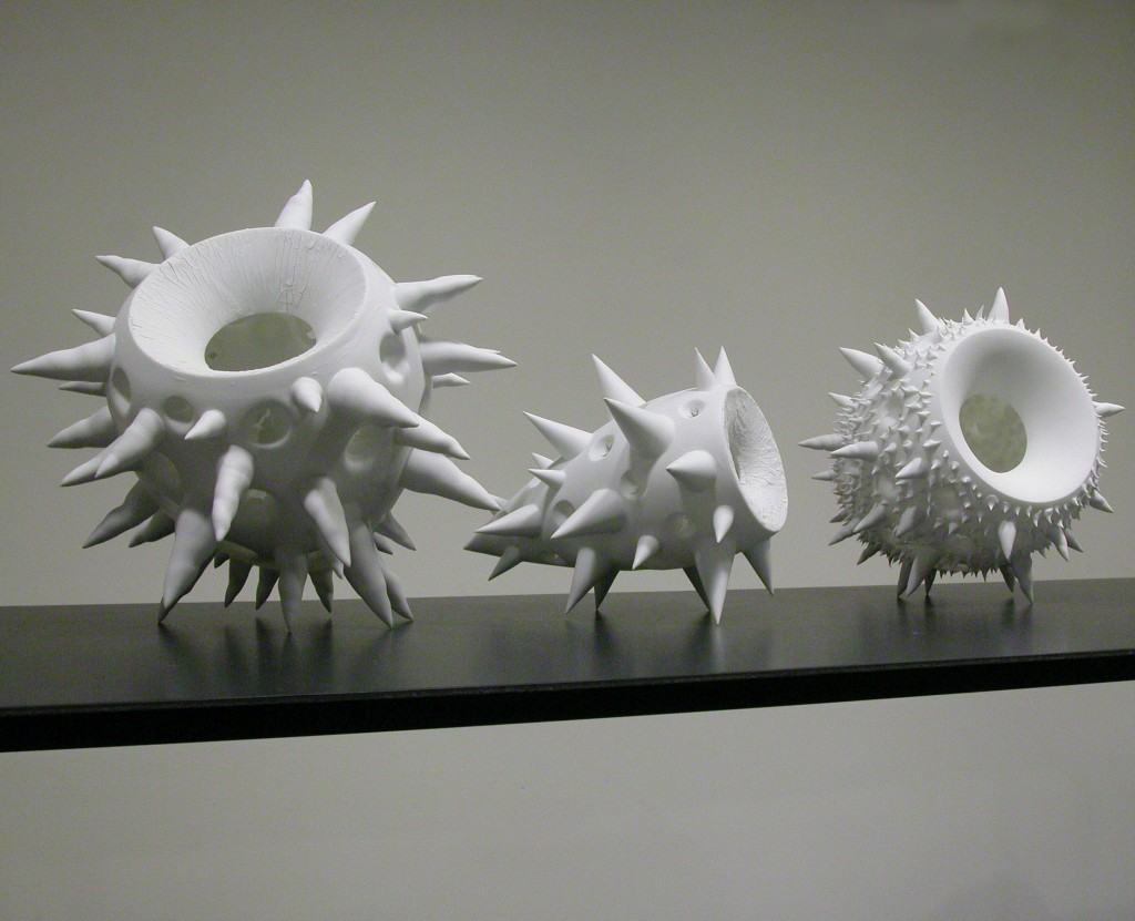 Sculptures <em>Mirifusus Stichtyomitra Quarticella</em>,
Porcelain.