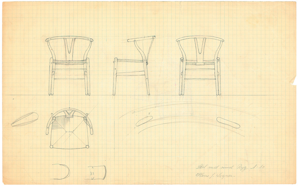 Sketch of <em>CH24 Wishbone Chair</em> by Hans J. Wegner