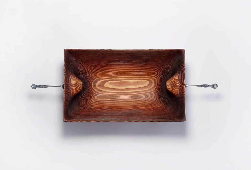 Tableware <em>The moment of pleasure.</em>, 2014. Wood, metal.