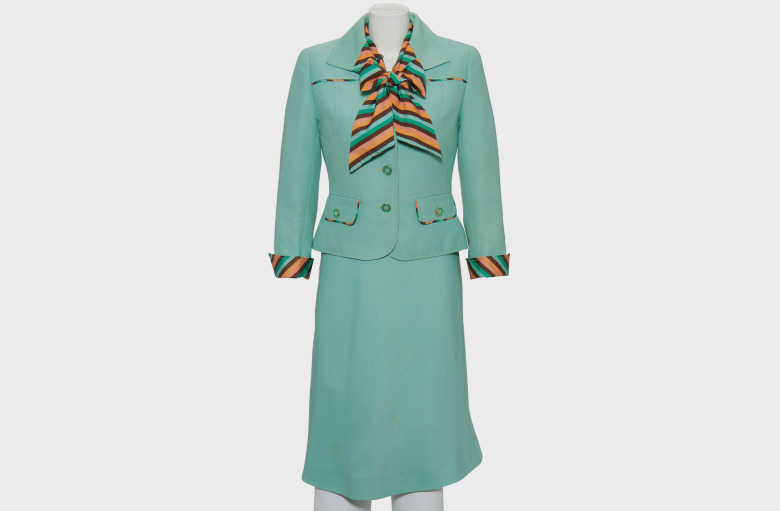 Mansfield suit worn by Margaret Thatcher when she was elected leader of the Conservative Party.