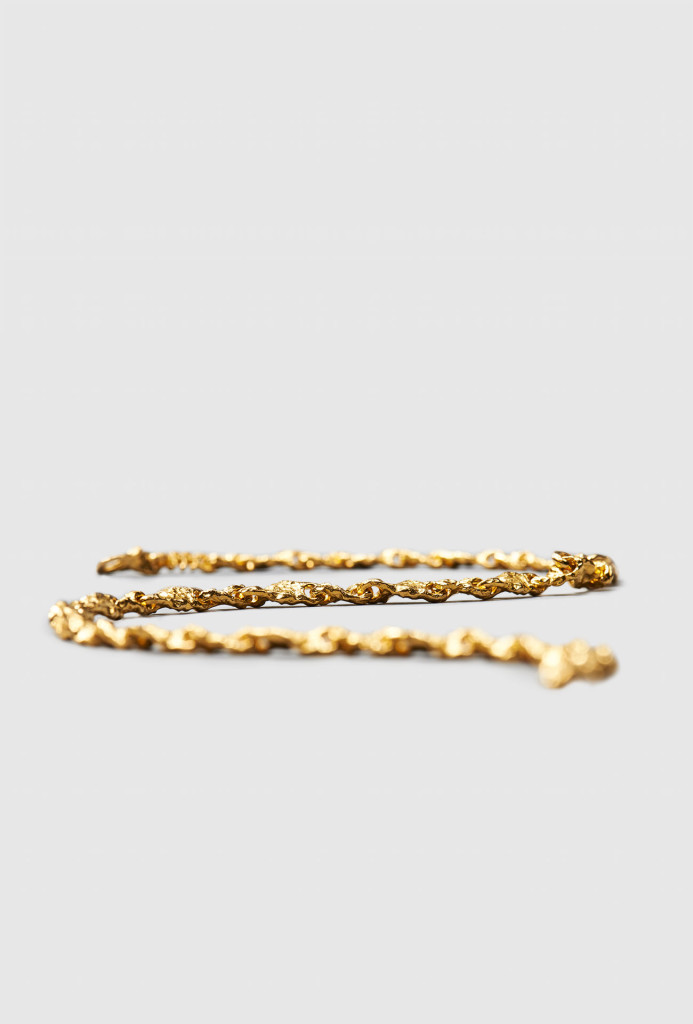 Nugget chain, 999.9 ‰ fine gold