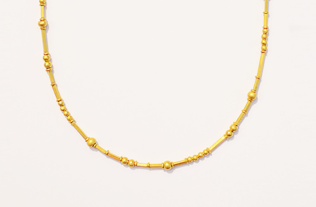 Necklace. Silver, fine gold plated