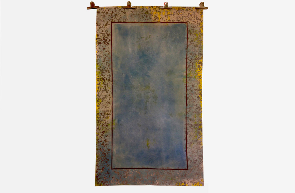 Floorcloth <em>Männertreu</em>, 2015. Acrylic on canvas, 118x198 cm. 1800 €
