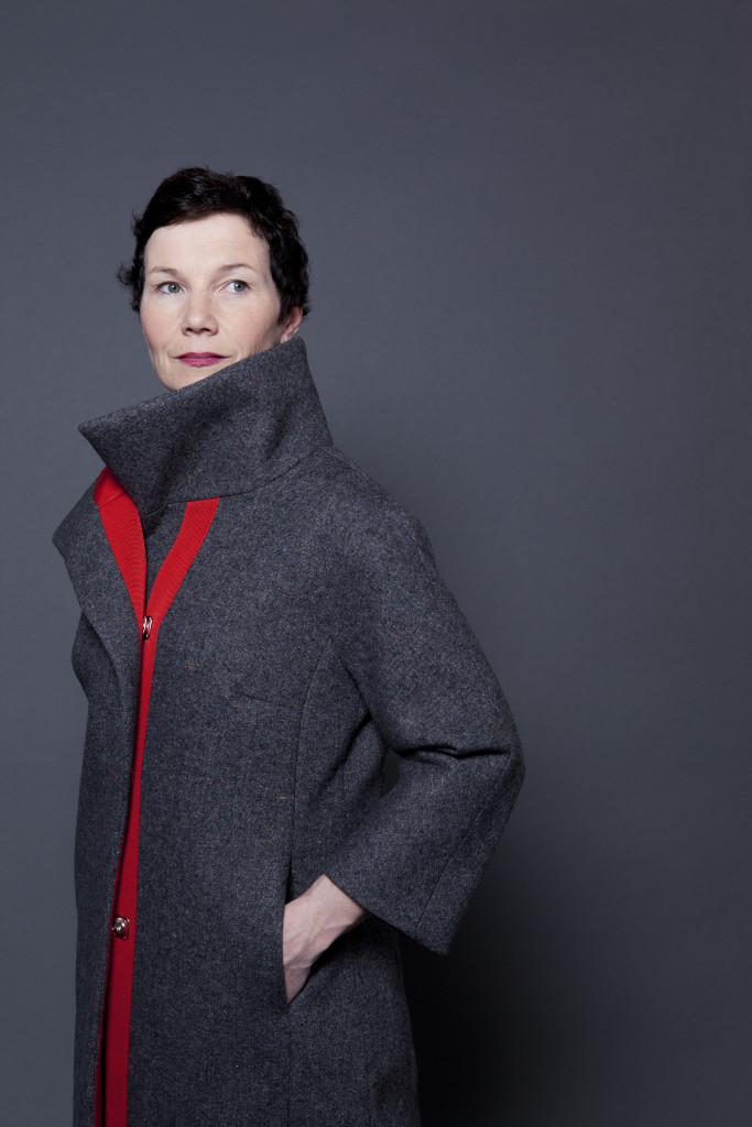 <em>Redline</em> coat. Grey, with red corded ribbon. 499 €. Photo Miriam Künzli