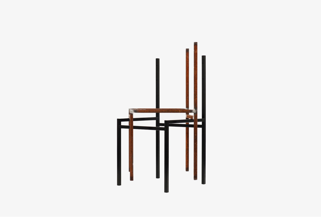 Chairs. Metal, 42 x 42 x 80 cm