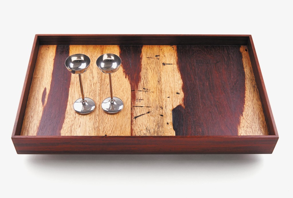 Pleasures of the Table, Christoph Lungwitz. Tray, oiled padouk wood