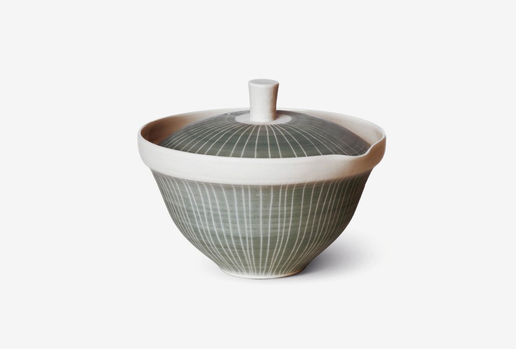Pleasures of the Table, Anna Sykora. Green tea pot, porcelain, terra sigillata