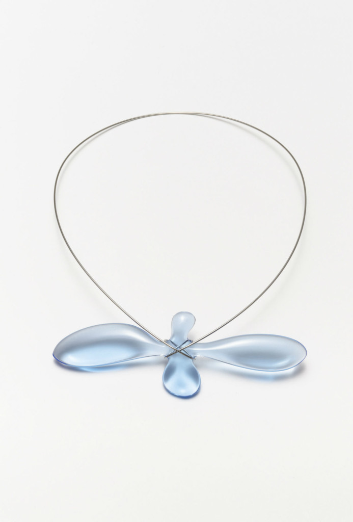 Paul Derrez, <em>Blue Angel</em> necklace, 1997. Plastic, steel