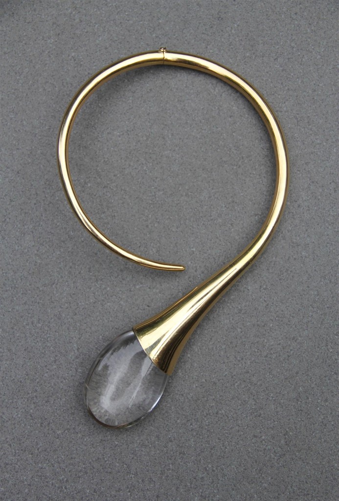 Illias Lalaounis, necklace, 1970er. 750 gold, rock crystal, 21 x 12,5 cm. Exhibitor van Kranendonk Duffels, Netherlands