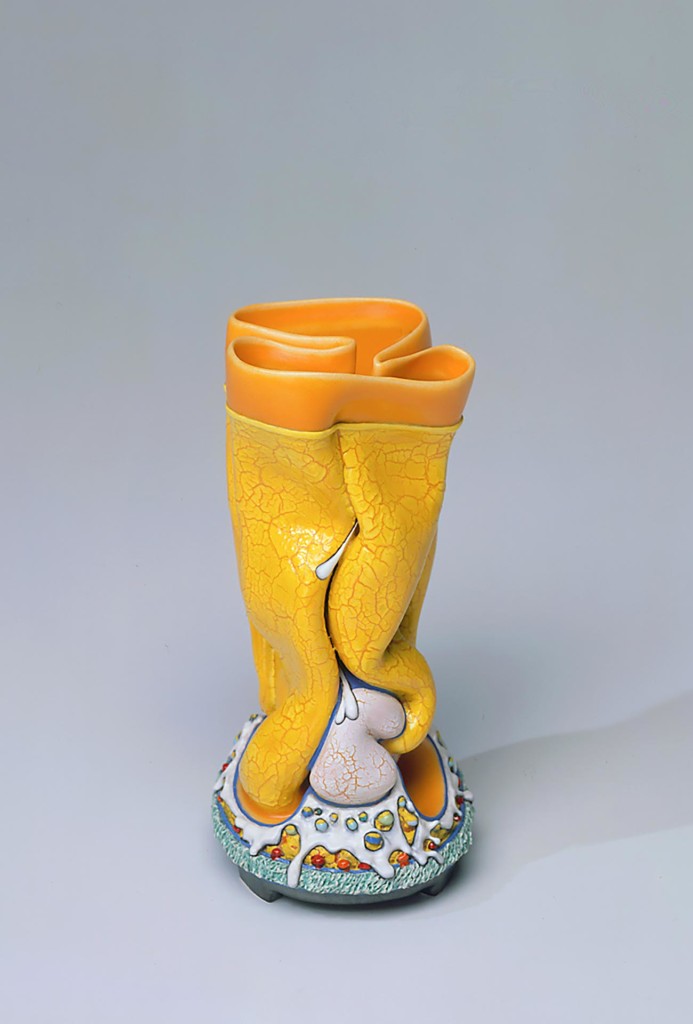 Kathy Butterly, <em>Splash</em>, 1998. Earthenware, porcelain, 12.3 x 6.5 x 5.8 cm