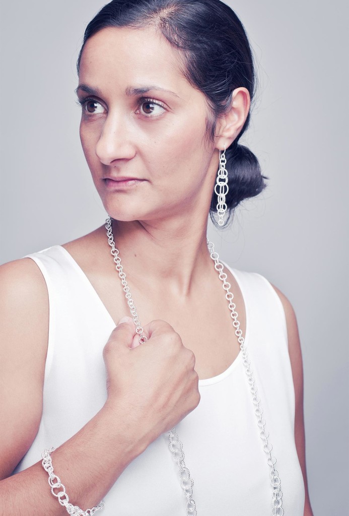 Tanja Friedrichs, <em>CLOUD32</em> earrings, <em>CLOUD49</em> bracelet and <em>CLOUD206</em> necklace. 935 silver.