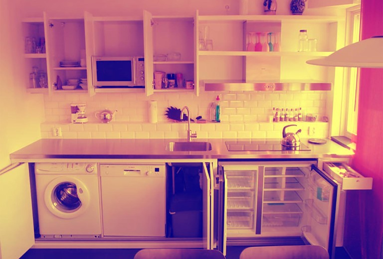Artist in Residence Studio Rian de Jong Amsterdam.  Kitchen
