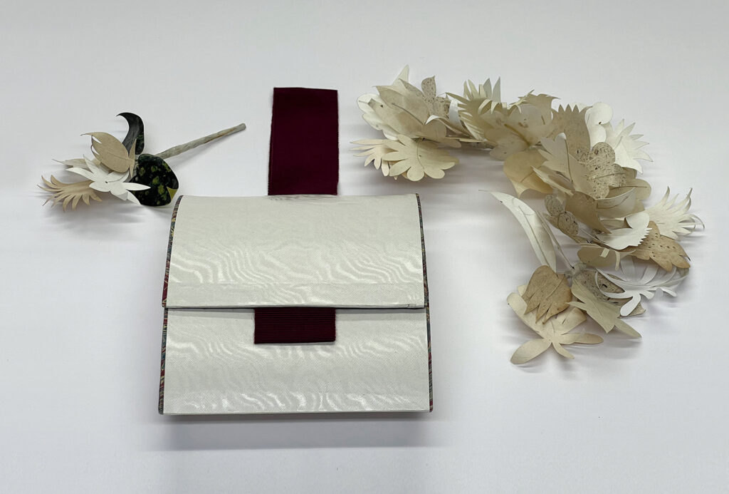 <em>Wedding</em> bag. Moiré paper.