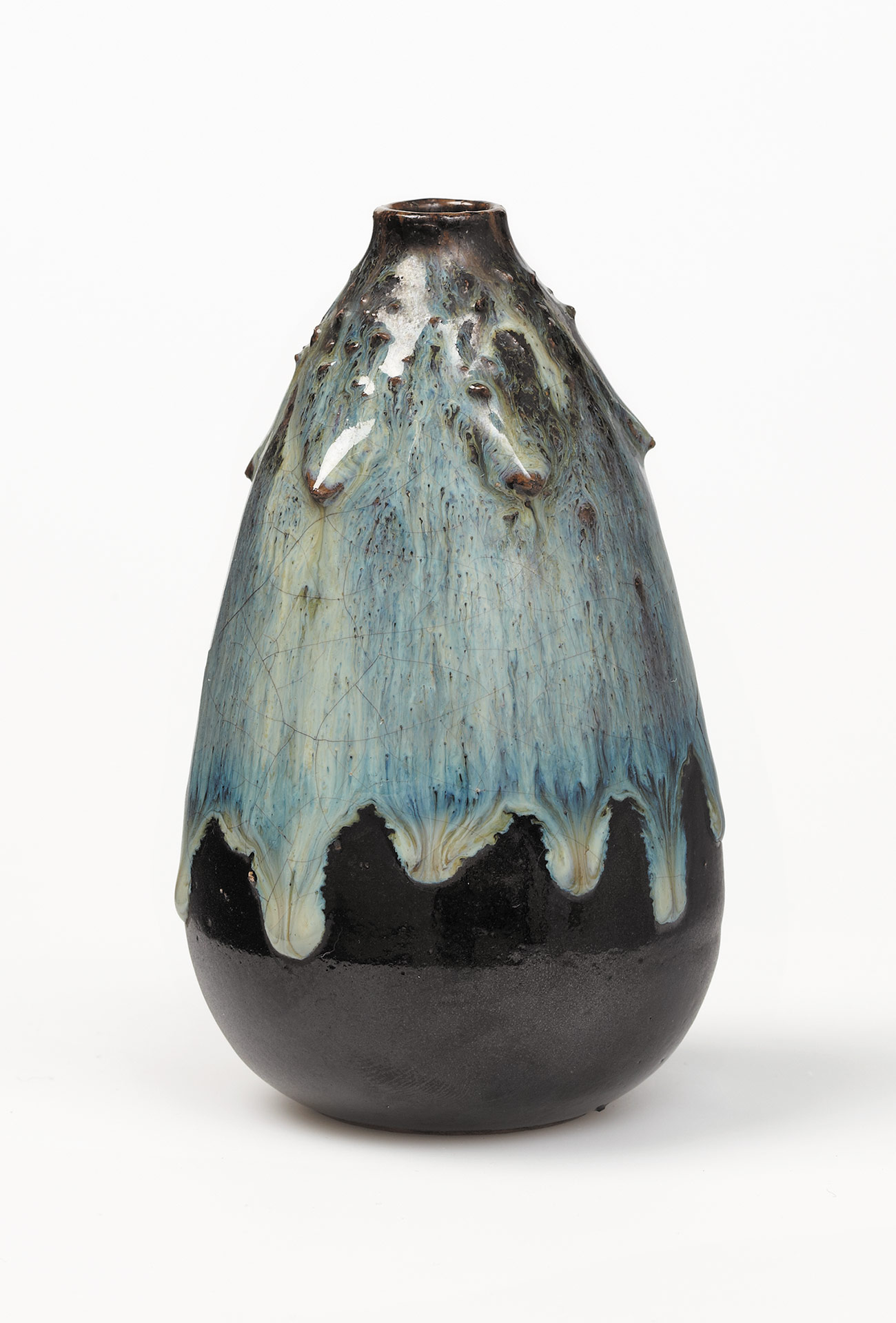 Sake bottle from the 19th century. Ceramics, glaze, Japan
