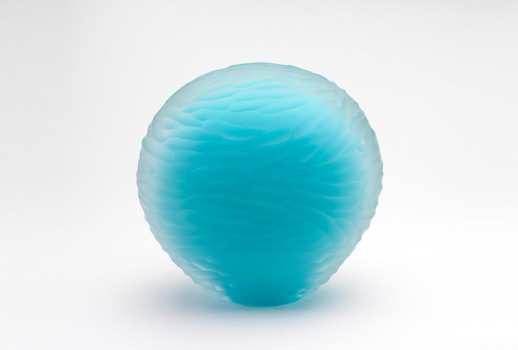 <em>Ocean</em> urn, 2015. Glass, H 27 x 28  x 20 cm