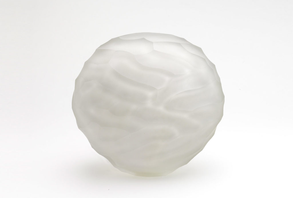<em>White Ocean</em> urn, 2016. Glass, H 27 x 29 x 20 cm