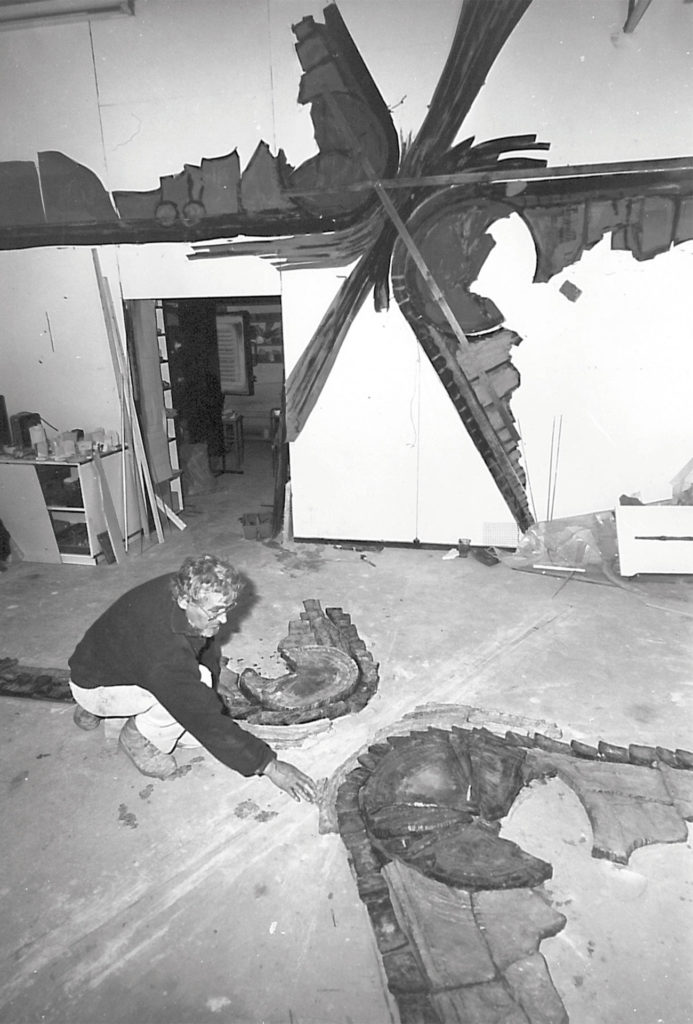 Ceramist Robert Sturm in his studio