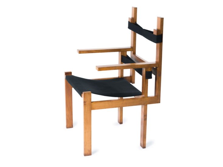 Marcel Breuer ti 1a wooden-slat chair, 1924. Bauhaus Weimar. 