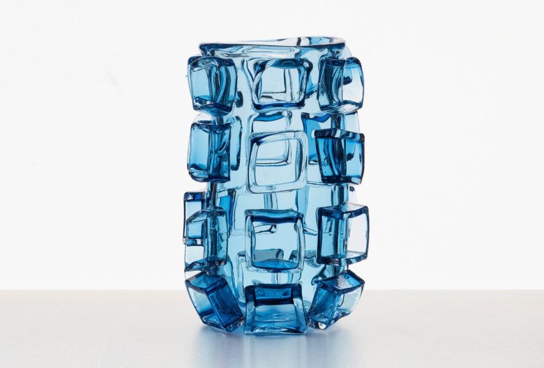Vase, H 31 cm. Glass