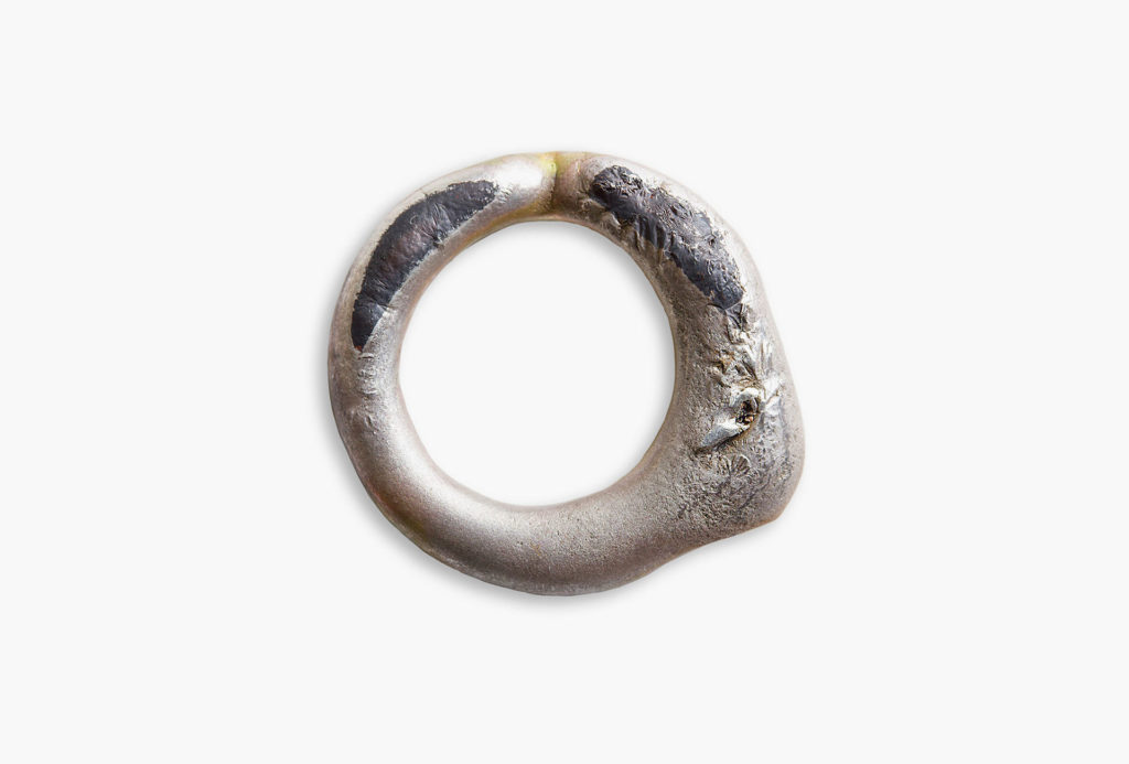 Ring <em>Alloy 925</em>. Silver 925, melted in sand. 