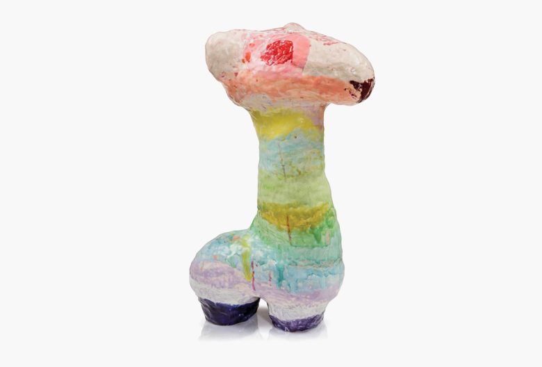 Jasmin Anoschkin, ceramic sculpture <em>Rainbow Hippo</em>, 2019.