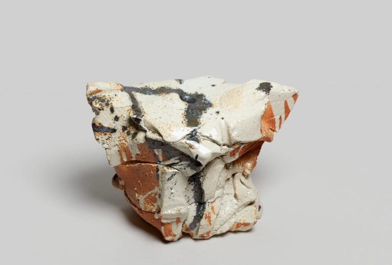 Shozo Michikawa, Sculptural Form, 2020. Stoneware, <em>Shino</em> glaze, 23 x 30.5 x 20 cm.