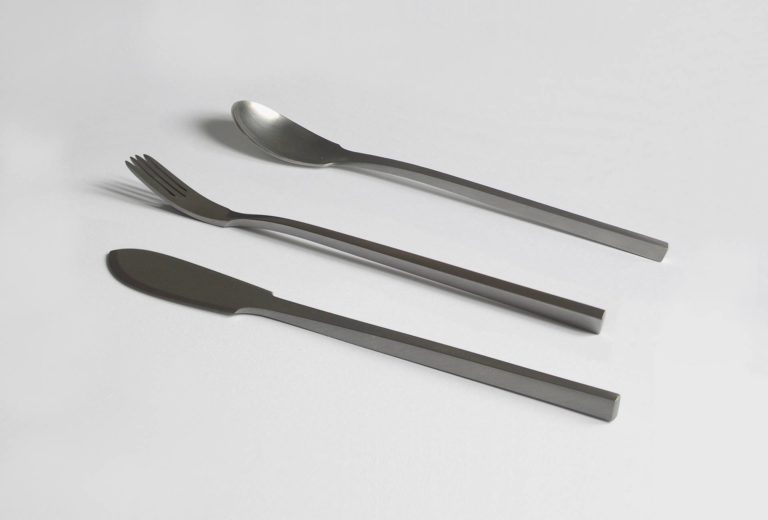 Hand forged steel cutlery by Friederike Maltz, exhibitor at Zeughausmesse – Arts and Craft Days. Photograph by Friederike Maltz.